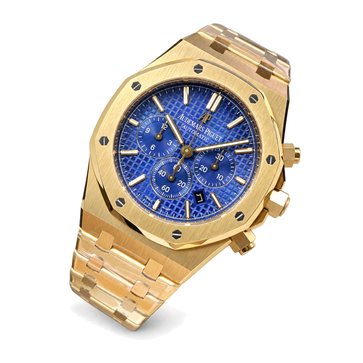 Audemars Piguet Royal Oak Chronograph Yellow Gold Blue Dial