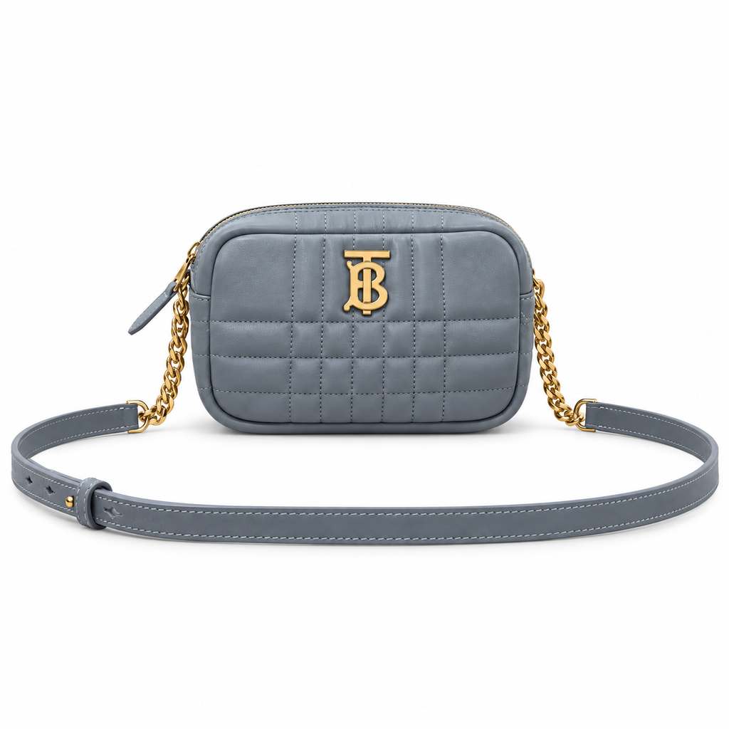 Burberry Slate Elegance TB Quilted Camera Bag