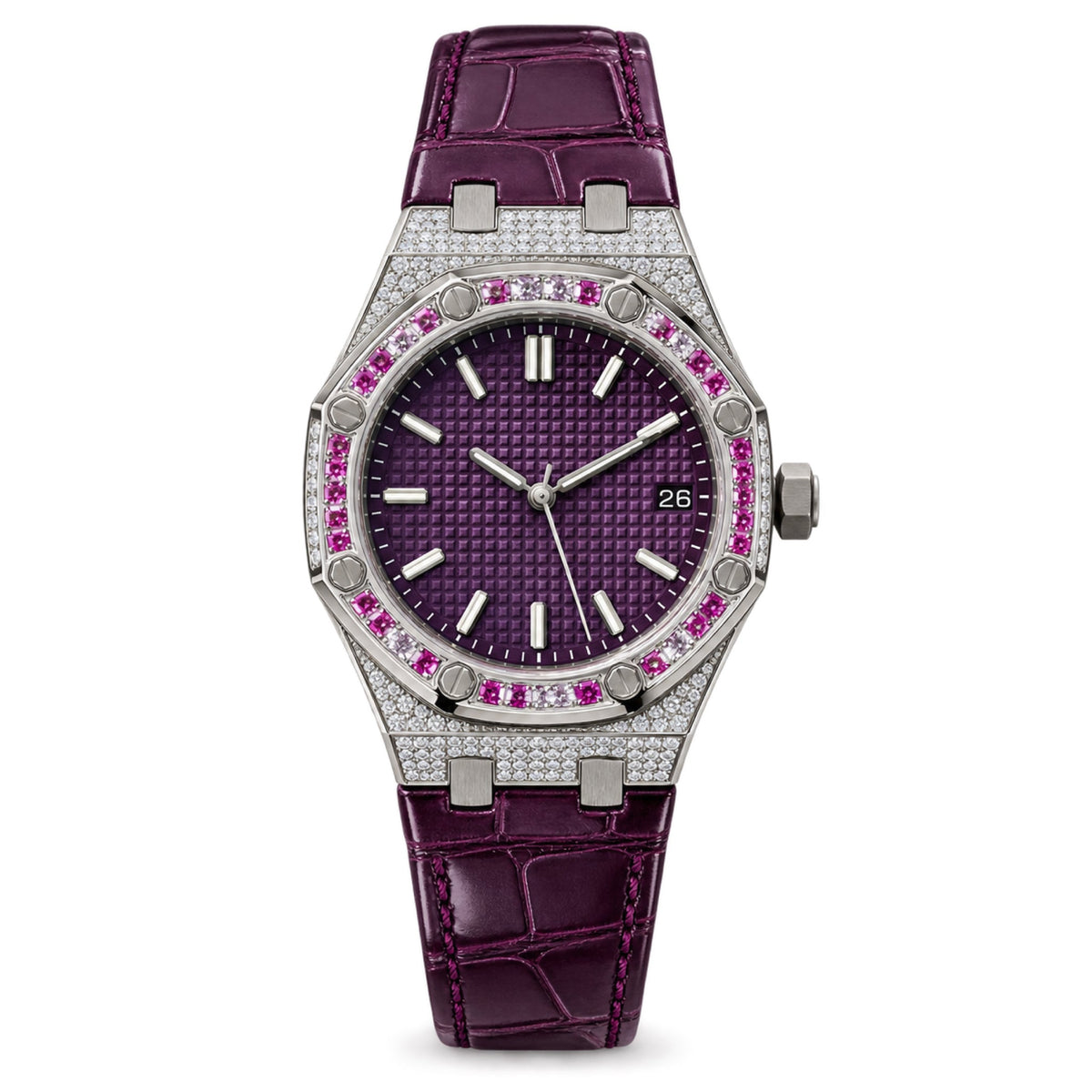Audemars Piguet Royal Oak Automatic Ladies Diamond Pink Sapphire